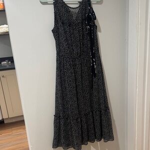 Nicole Miller Black and White Midi Dress